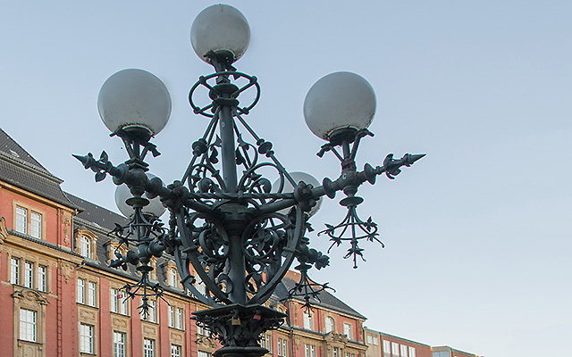 Типичный фонарик Гамбурга