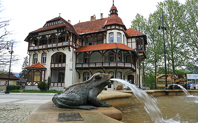 Brunnen des Glücks neben Hotel 'Szarotka'